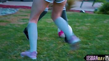 beautiful lesbians open legs for intimate play