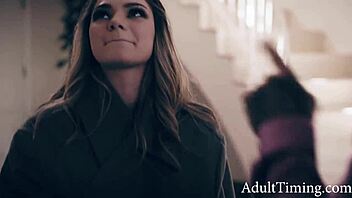 Step father slut-shames skinny teen after catching her with Athena Faris in punished fucking