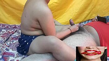 Indian Girlfriend Gives Wild Footjob Outdoors to Lucky Friend