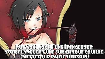 weiss dominates in rwby hentai joi femdom scene