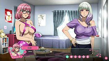 i play futa fix futanari hentai game with huge cock cowgirl creampie