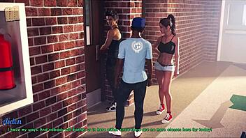 A wife and stepmother play a game together.