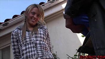 Teen Holly's first experience with a large cock