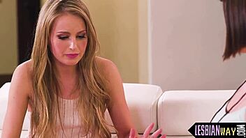 beautiful lesbians open legs for intimate play