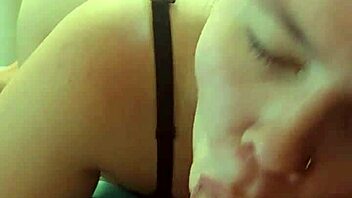 she sucks his dick hard in this teen scene.