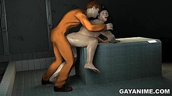 3D Cop Enjoys Rimjob and Toys