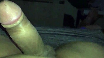 the guy casually exhibits his penis while masturbating