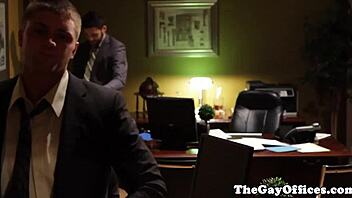 muscular office hunks engage in hardcore gay anal fucking