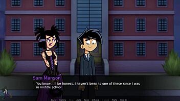 Danny Phantom gets a genie handjob in Amity Park!