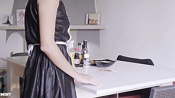 thieving maid masturbates on camera for fantasy