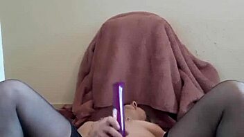 Lesclave performs sexy striptease with clothes ripped.