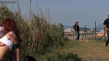 Wow! Redhead Slave Nailed Hard at River View!