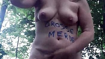 Female Slave Amuses In Forest July 24