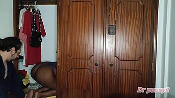 she hid in the closet after interracial sex with her brother-in-law, but her husband caught her.