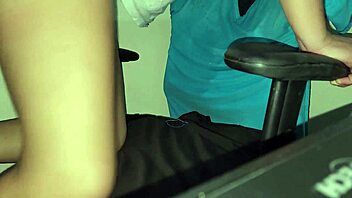 i played with my stepsister's juicy wet pussy while she watched tv