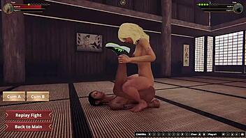 Faye And Dela Engage In Naked Wrestling Match