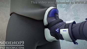 Honaki Star Rail Silver Wolf Caught Masterbating Gives Footjob And Blowjob