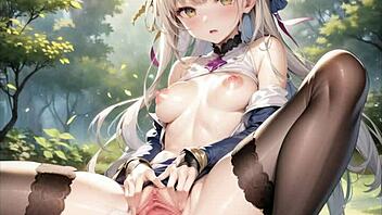 Ai Illustration Of Big Tits Hentai Babe!
