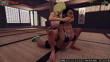 Faye And Dela Engage In Naked Wrestling Match