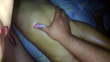 Damn, giving my sexy Mexican stepsister an erotic massage and playing with her pussy!