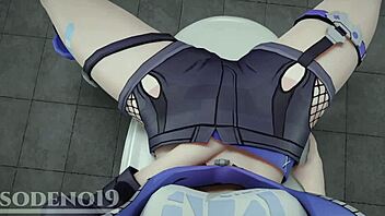 Honaki Star Rail Silver Wolf Caught Masterbating Gives Footjob And Blowjob