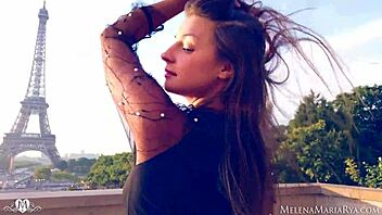 Brunette Melena Maria Rya Engages in Public Outdoor Activities in Paris