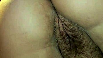 Playing With Her Hairy Pussy Bent Over to See All the Pink