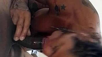 giving ass to black guy in transsexual anal scene