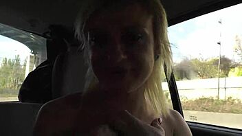 Mature women engaging in a steamy car threesome with two men