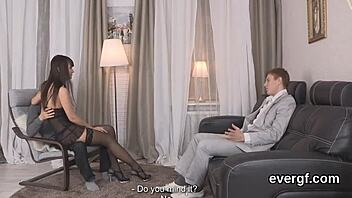 Skint guy allows buddy to shag gf for cash!