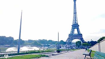 Brunette Melena Maria Rya Engages in Public Outdoor Activities in Paris