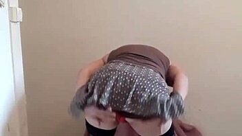 Lesclave performs sexy striptease with clothes ripped.