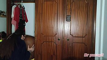 she hid in the closet after interracial sex with her brother-in-law, but her husband caught her.