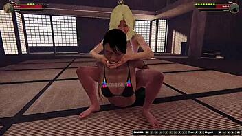 Faye And Dela Engage In Naked Wrestling Match