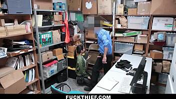 Hardcore plan for cute shoplifter teen.