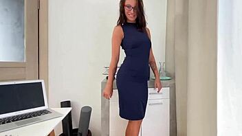 Chick Has Hardcore Anal Sex In Office Gets Facial!