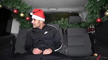 Takevan Christmas Party Orgy in Driving Van Full of Fucking People & Mea Melone