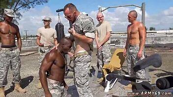Russian soldiers gay videos with muscle army boys