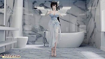 zhenghai dances nude in 3d anime style