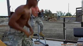 Russian soldiers gay videos with muscle army boys