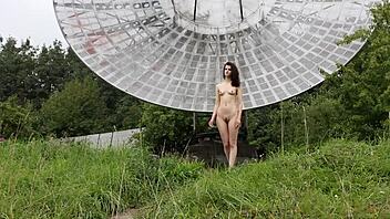 Public Nude Brunette Shoot by Old Radar