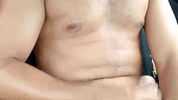 Solo Boy Masturbates Outdoors Intensely