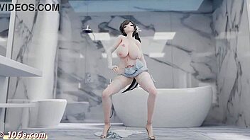 zhenghai dances nude in 3d anime style