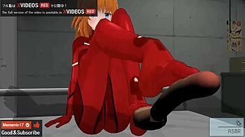 Uncensored Hentai Asuka Footjob Jerk Off Instruction