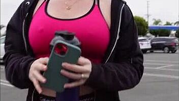 Fit Milf Takes Hard Fucking in Car After Gym