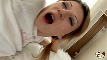 tiny blonde babe jumps into anal action without hesitation