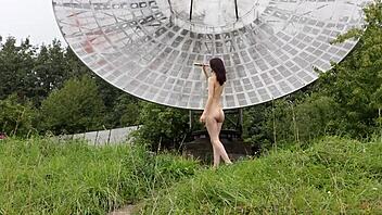 Public Nude Brunette Shoot by Old Radar