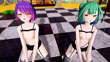 hololive uruha rushia tocoyami towa jaipur dance mmd