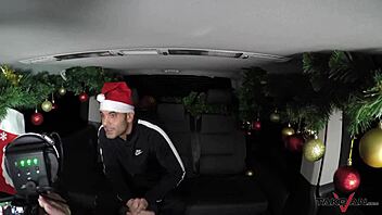 Takevan Christmas Party Orgy in Driving Van Full of Fucking People & Mea Melone