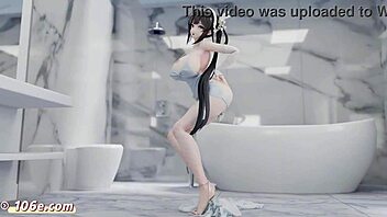 zhenghai dances nude in 3d anime style